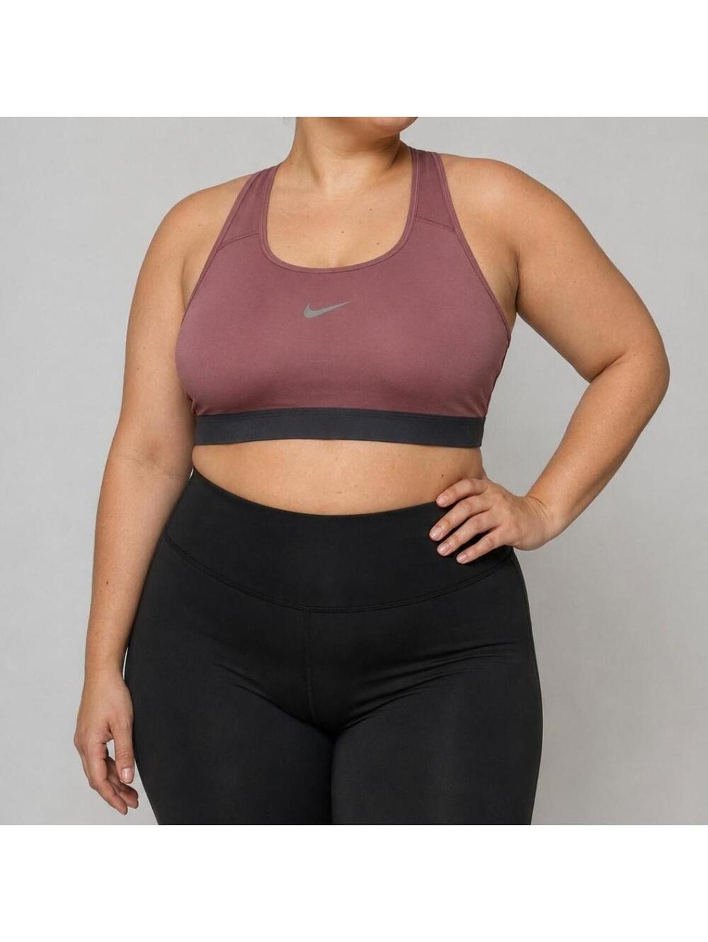Nike Burgundy Racerback Sports Bra — Size XL